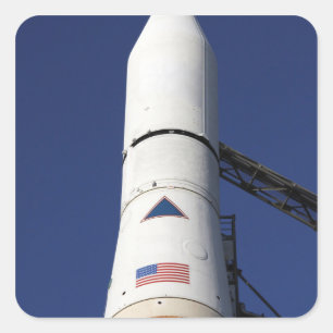 Uitzicht van de neuskegel van de delta IV-raket Vierkante Sticker