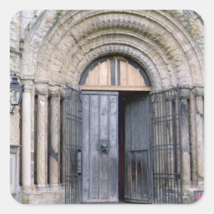 Uitzicht van de noorddeur van de kathedraal van Du Vierkante Sticker