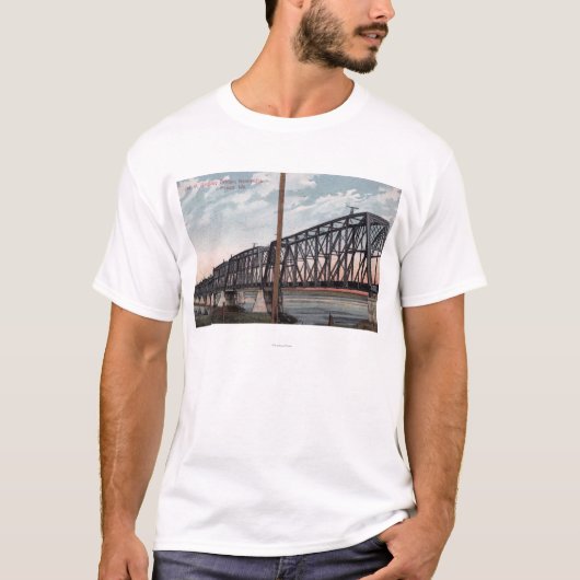 Uitzicht van de noordelijke Pacifische brug T-shirt (Voorkant)