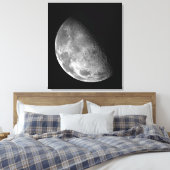 Uitzicht van de noordpool van de maan canvas afdruk (Insitu (Slaapkamer))