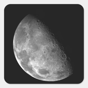 Uitzicht van de noordpool van de maan vierkante sticker