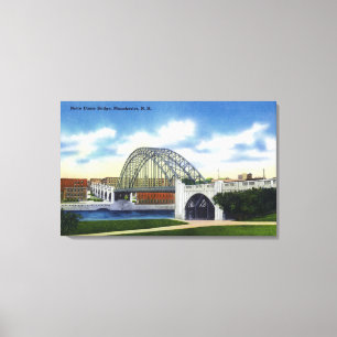 Uitzicht van de Notre Dame Bridge Canvas Afdruk