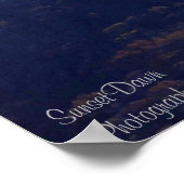 Uitzicht van de NYC Skyline van Mount Beacon, NY Poster (Hoek)