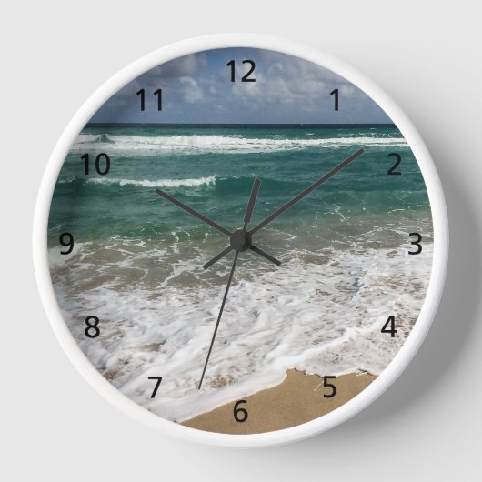 Uitzicht van de Ocean Wall Clock (Voorkant)