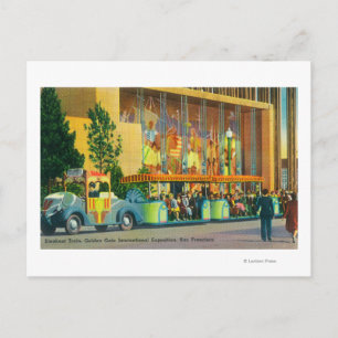 Uitzicht van de olifantentrein briefkaart