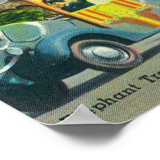 Uitzicht van de olifantentrein poster (Hoek)