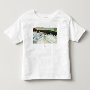Uitzicht van de Olympische Bobsled op Mt. Van Hoev Kinder Shirts