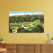 Uitzicht van de openbare tuinen # 2 canvas afdruk (Insitu (Woonkamer))