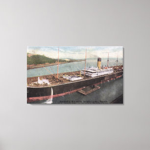 Uitzicht van de Oriental Liner Minnesota Canvas Afdruk