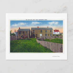 Uitzicht van de oude borgtocht briefkaart