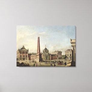 Uitzicht van de oude markt canvas afdruk