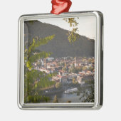 Uitzicht van de oude stad Heidelberg Metalen Ornament (Links)