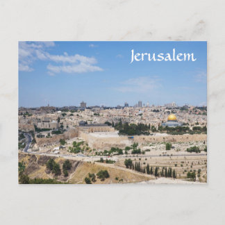 Uitzicht van de Oude Stad Jerusalem, Israël Briefkaart