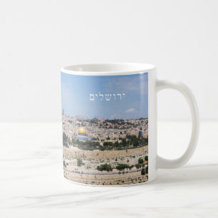 Uitzicht van de Oude Stad Jerusalem, Israël Koffiemok