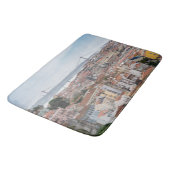 Uitzicht van de oude stad Lissabon en 25 april bru Badmat (Gekanteld)