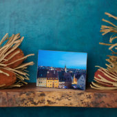 Uitzicht van de oude stad Nuremberg 's nachts Fotoplaat (Zijkant)