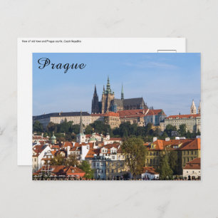 Uitzicht van de oude stad Praag, Tsjechië Briefkaart