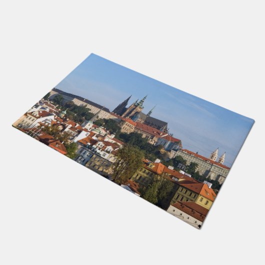 Uitzicht van de oude stad Praag, Tsjechië Deurmat (Schuin)