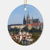 Uitzicht van de oude stad Praag, Tsjechië Keramisch Ornament (Links)