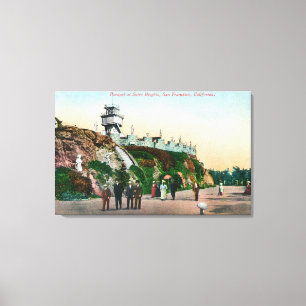 Uitzicht van de parapet op de hoogte van Sutro # 2 Canvas Afdruk