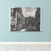 Uitzicht van de peristyle van het paleis canvas afdruk (Insitu (Houten vloer))