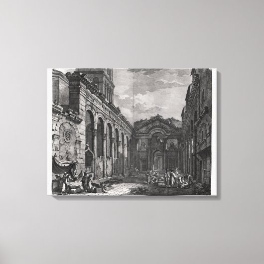 Uitzicht van de peristyle van het paleis canvas afdruk (Voorkant)