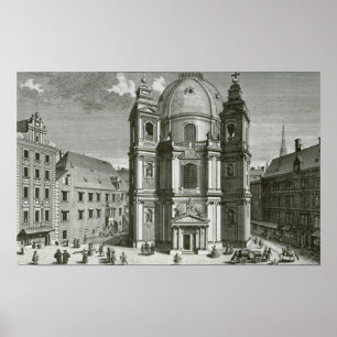 Uitzicht van de Peterskirche Poster