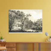 Uitzicht van de Petrifying Spring, gewoonlijk aang Canvas Afdruk (Insitu (Woonkamer))