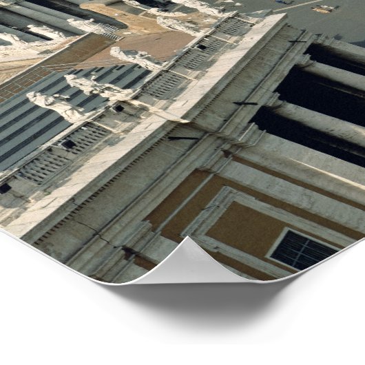 Uitzicht van de piazza poster (Hoek)