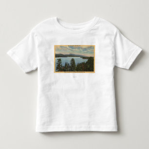 Uitzicht van de Pine Clad Shores van Lake Kinder Shirts