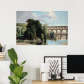 Uitzicht van de Pont du Gard, 1859 Poster (Thuiskantoor)