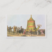 Uitzicht van de Processie van het Sacred Camel pre Visitekaartje (Achterkant)