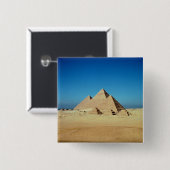 Uitzicht van de Pyramiden Vierkante Button 5,1 Cm (Voorkant /achterkant)
