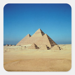 Uitzicht van de Pyramiden Vierkante Sticker