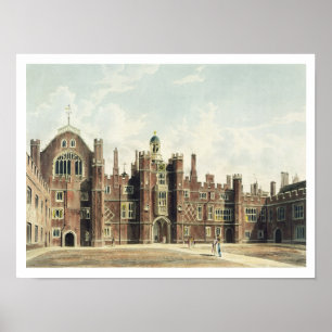 Uitzicht van de Quadrangle in Hampton Court Palace Poster