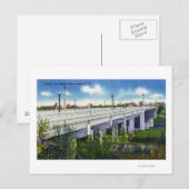 Uitzicht van de Queen City Bridge Briefkaart (Voorkant / Achterkant)