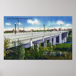 Uitzicht van de Queen City Bridge Poster