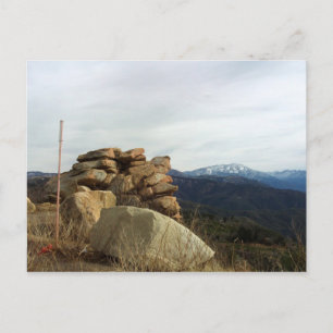 Uitzicht van de rand van de wereldweg briefkaart