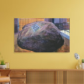 Uitzicht van de Real Plymouth Rock Canvas Afdruk (Insitu (Woonkamer))