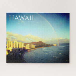 uitzicht van de regenboog van hawaï legpuzzel