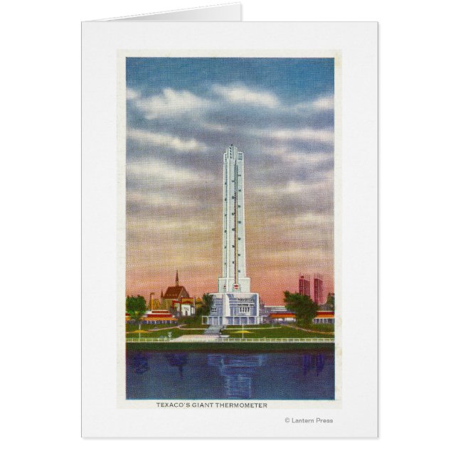 Uitzicht van de reuzenthermometer van Texaco (Voorkant)
