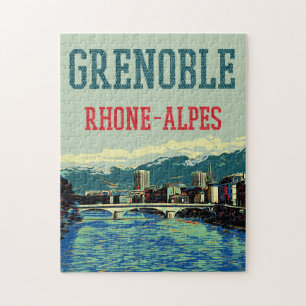 Uitzicht van de Rhône, Grenoble Frankrijk Legpuzzel