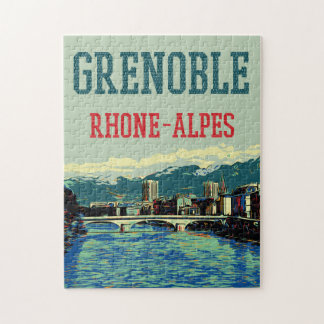 Uitzicht van de Rhône, Grenoble Frankrijk Legpuzzel