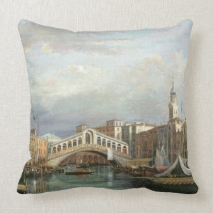 Uitzicht van de Rialto-brug in Venetië Kussen