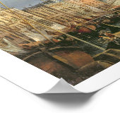 Uitzicht van de Rialto-brug in Venetië Poster (Hoek)