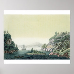 Uitzicht van de rivier de Potomac nabij de berg Ve Poster