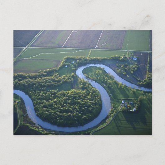 Uitzicht van de Rode Rivier in het noorden Briefkaart (Voorkant)