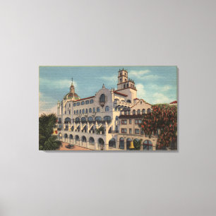 Uitzicht van de Rotunda Wing bij de missie in Canvas Afdruk