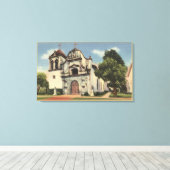Uitzicht van de Royal Presidio Chapel Canvas Afdruk (Insitu (Houten vloer))