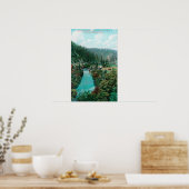 Uitzicht van de Sacramento-rivier de Canyon op SP Poster (Keuken)